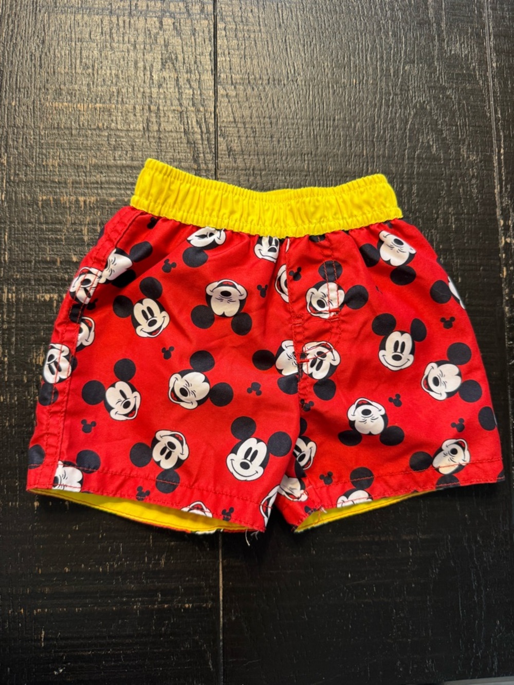 Disney Baby Yellow Elastic Waist Swim Shorts